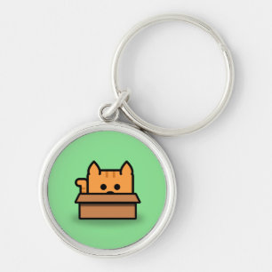 Chaveiro de gatos quadrados