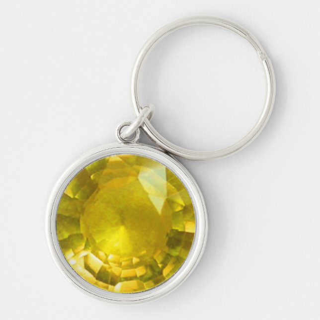 Chaveiro de Gemstone Amarelo (Frente)