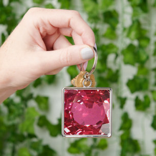 Chaveiro de Gemstone Rosa
