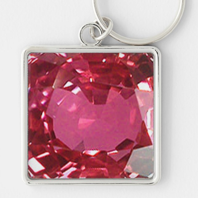 Chaveiro de Gemstone Rosa (Frente)
