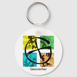 Chaveiro de Geocaching Colorido e com Login