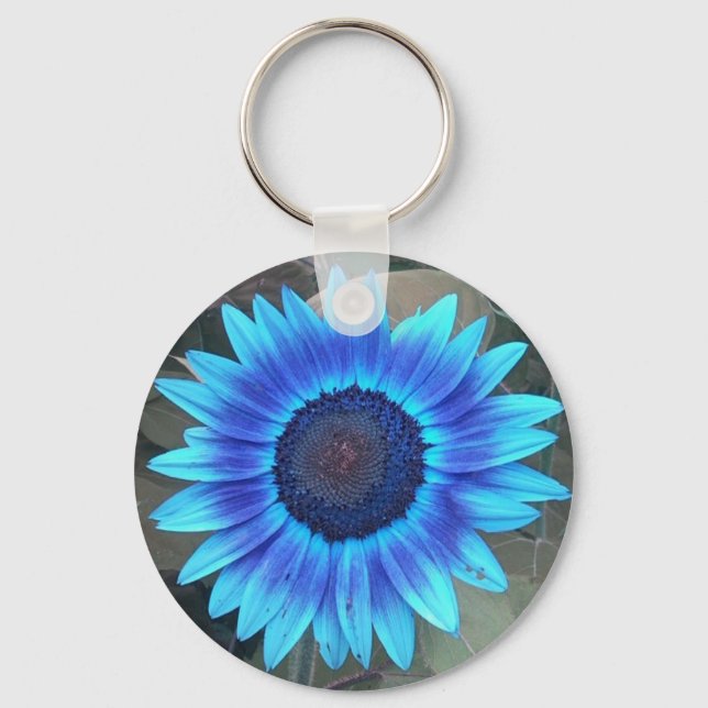 Chaveiro de girassol azul (Frente)