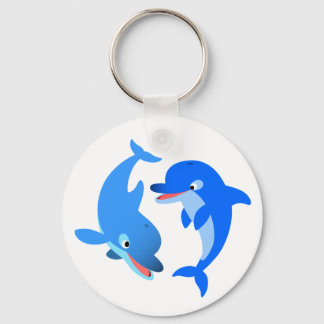 Chaveiro de Golfinhos de Cartoon de Brincadeira