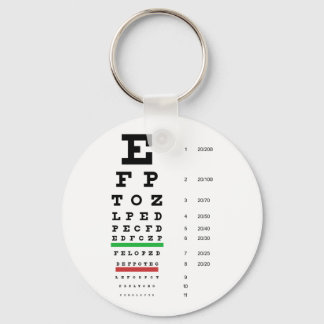 Chaveiro de Gráfico de Olhos Snellen