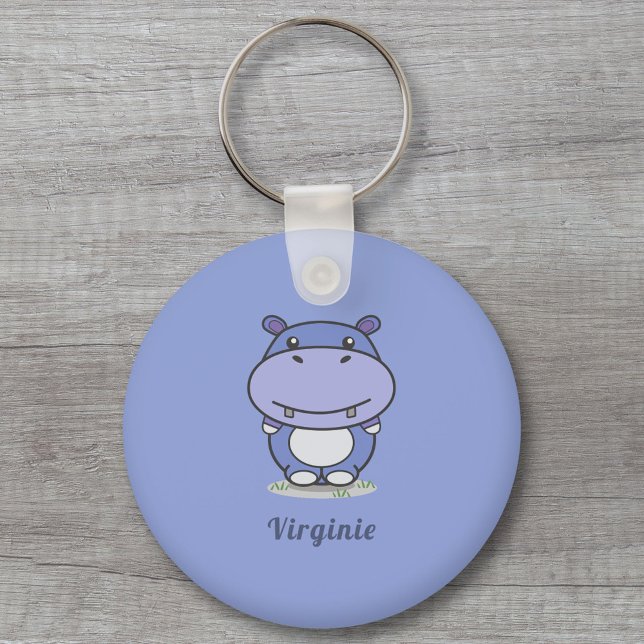 Chaveiro de Hippo Bonito (Cute Hippo Keychain)
