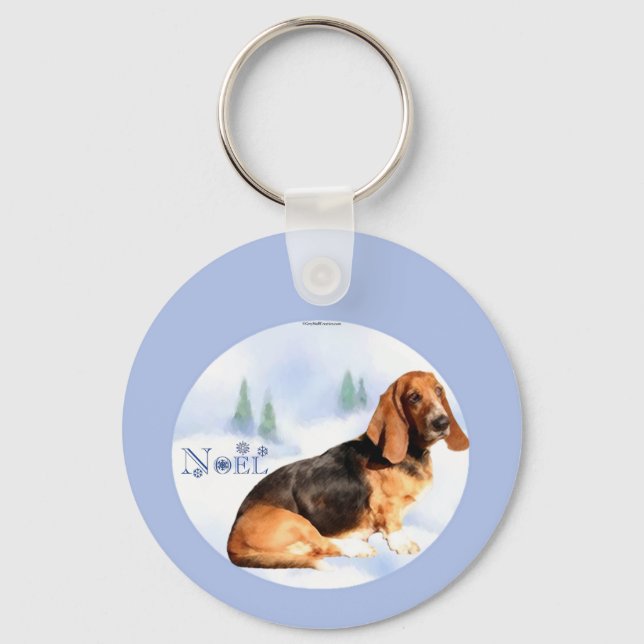 Chaveiro de Hound Noel Basset (Frente)