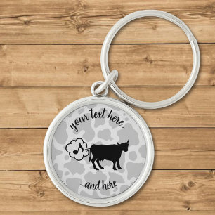 Chaveiro de Ícone de Metano de Vaca