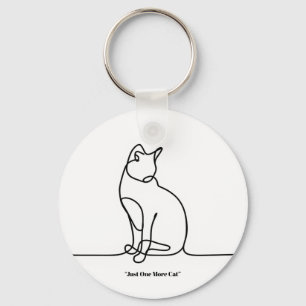Chaveiro de Ilustração de Gato Fofo – Presente Per
