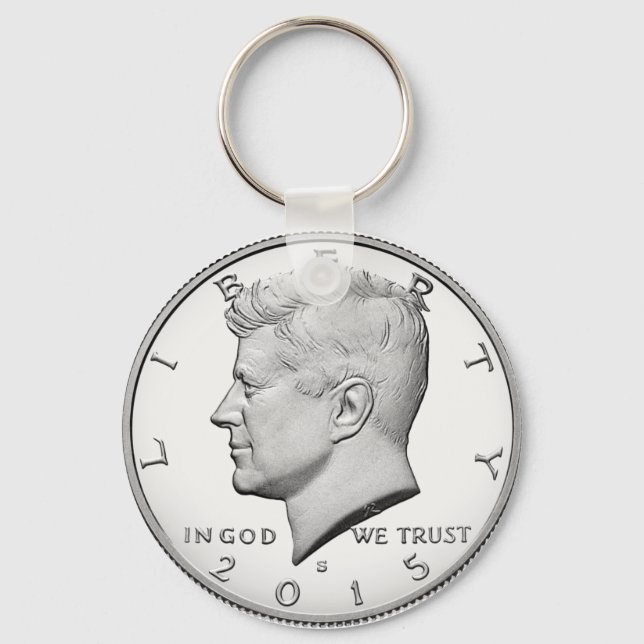 Chaveiro de imagem Kennedy Half Dollar (Frente)