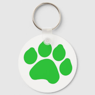 Chaveiro de Impressão de Paw Verde