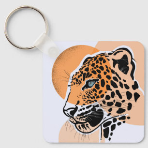 Chaveiro de impressão leopardo - Acessório animal