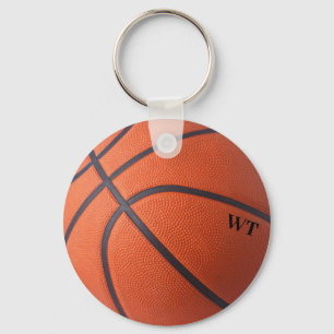 Chaveiro de iniciais personalizadas de basquete