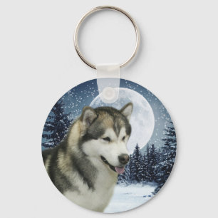 Chaveiro de inverno Malamute
