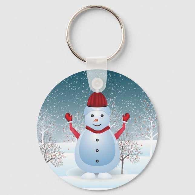Chaveiro de inverno Snowman (Frente)