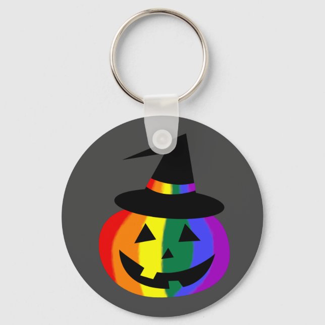 Chaveiro de Jack-O'-Lantern do Orgulho LGBT+ (Frente)