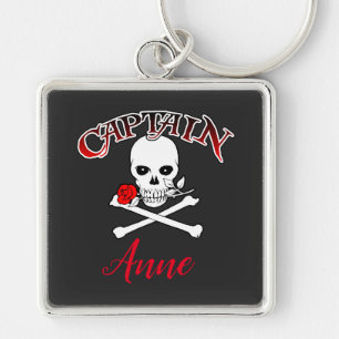 Chaveiro de Jolly Roger Personalizado (Rosa)