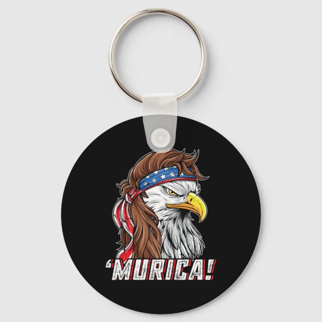 Chaveiro De Julho Bald Eagle Mullet Murica Usa Usa Merica (Frente)