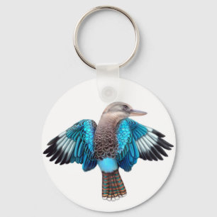 Chaveiro de Kookaburra com asa azul