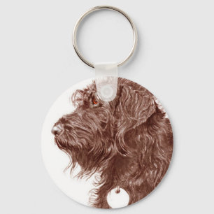 Chaveiro de Labradoodle do chocolate
