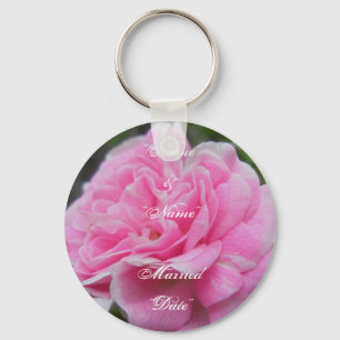 Chaveiro de Lembrança de Casamento Rosa Rosa Rosa
