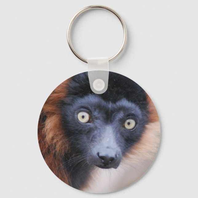 Chaveiro de Lemur Vermelho Rachado (Frente)