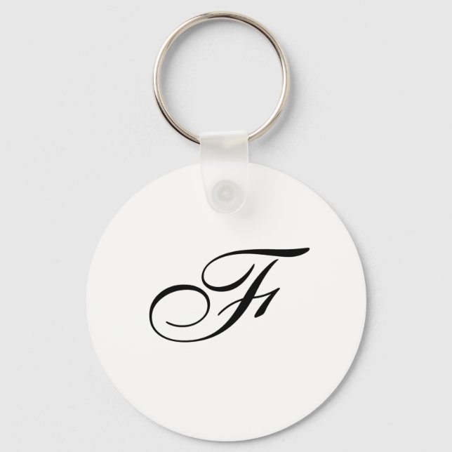 Chaveiro de letra F Monograma (Frente)