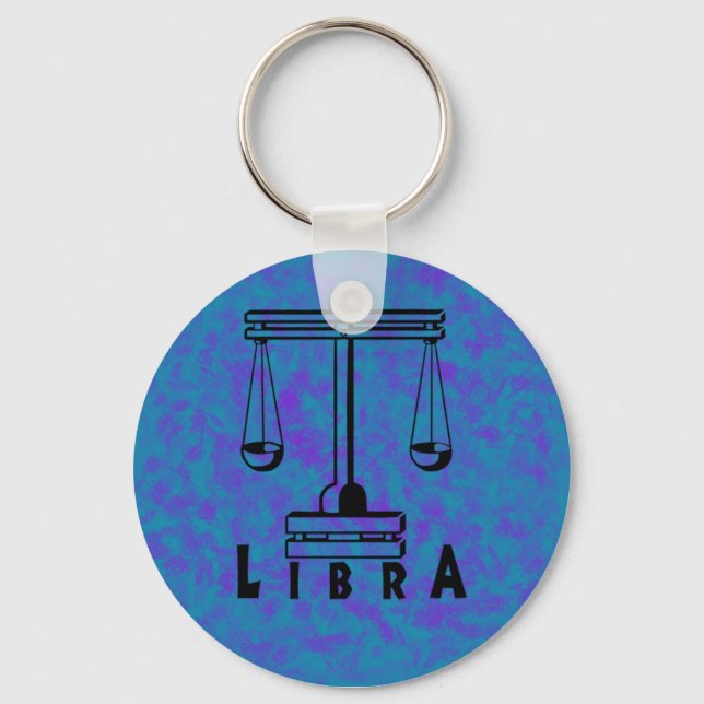 Chaveiro de Libra Branca e Preta (Frente)