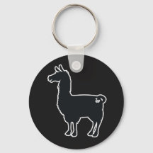 Chaveiro de Llama da Linha Branca