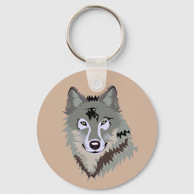 Chaveiro de Lobo animado realista (Frente)