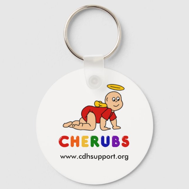 Chaveiro de logotipo CHERUBS personalizável (Frente)