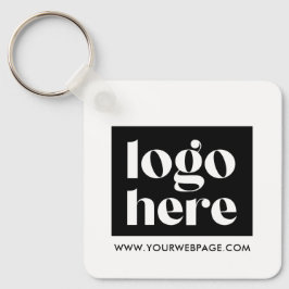 Chaveiro de logotipo personalizado preto simples