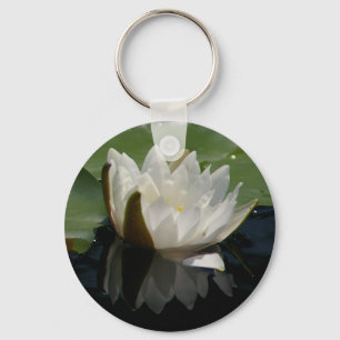 Chaveiro de Lotus branco Waterlily
