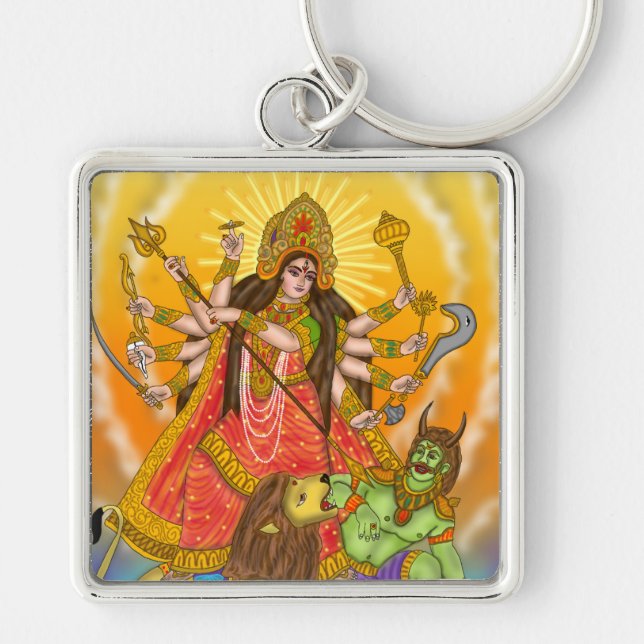 Chaveiro de Mahishasur Mardini Durga (Frente)