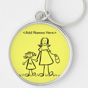 Chaveiro de Mamãe & Me (Opção Personalizar Nome