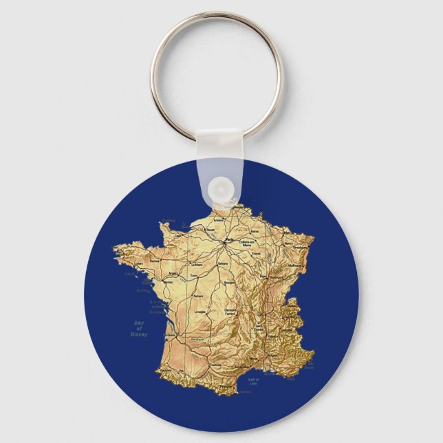 Chaveiro de Mapa da França (Frente)