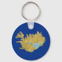 Chaveiro de Mapa da Islândia
