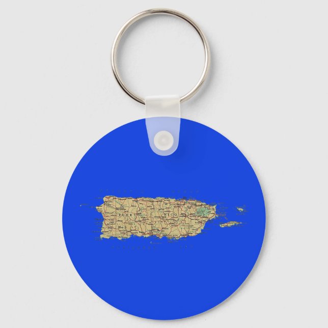 Chaveiro de Mapa de Porto Rico (Frente)