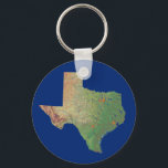 Chaveiro de Mapa do Texas<br><div class="desc">Um atraente mapa de alivios do Texas definido dentro de um fundo de cores de bandeira. Personalize! se quiser adicionar um nome ou outro texto. Mapa derivado de imagens em nationalatlas.gov.</div>