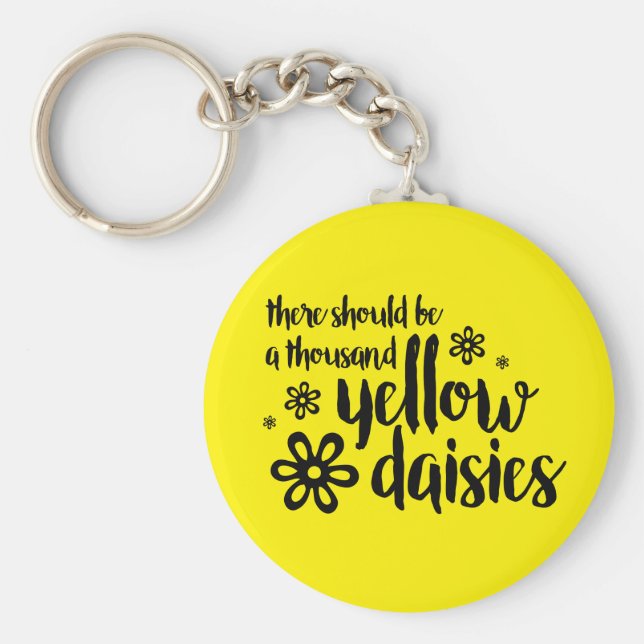 Chaveiro de margaridas amarelas (Frente)