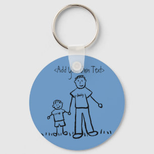 Chaveiro de Menino do pai (Personalizar Nomes)