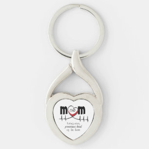 Chaveiro de metal CHD da Heart Mom