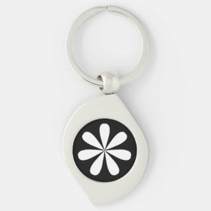 Chaveiro de metal com ventilador branco