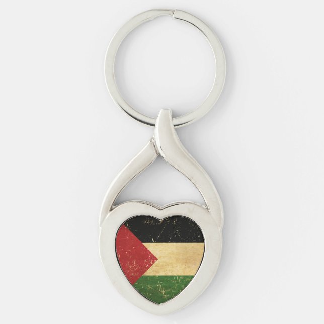 Chaveiro de metal com vintage na Palestina (Frente)