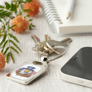 Chaveiro de metal da águia americana - Design patr