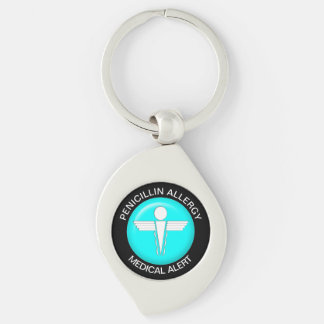 Chaveiro de Metal de Alerta Médico da Penicilina