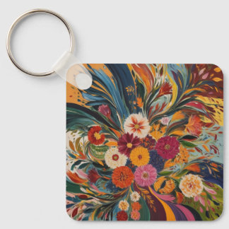 Chaveiro de metal de cor prateada