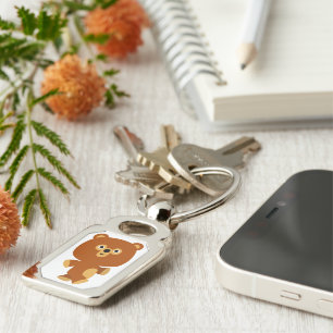 Chaveiro de Metal do Urso de Cartoon Assertivo Bon