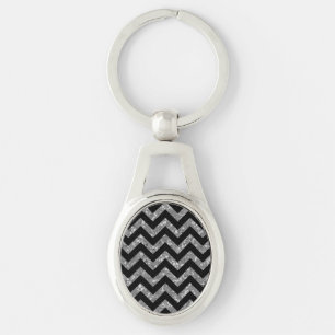 Chaveiro de metal Glitter Chevron