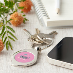 Chaveiro de metal mestre de mistura rosa vibrante