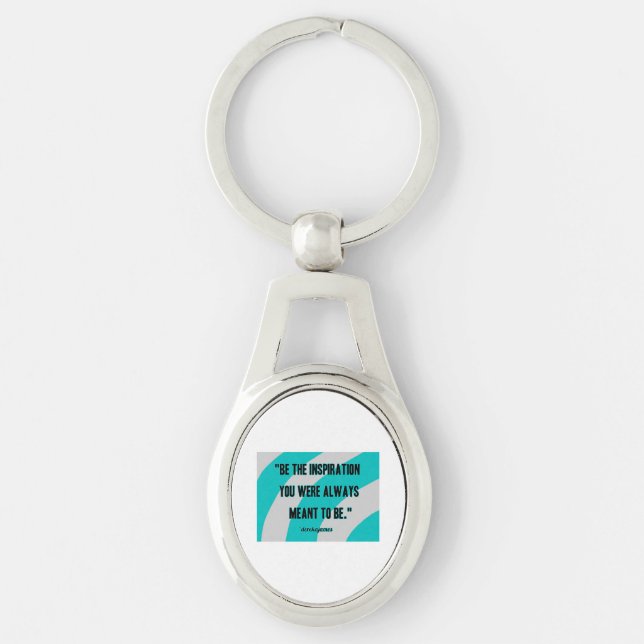 Chaveiro de metal Oval para Inspiração (Frente)